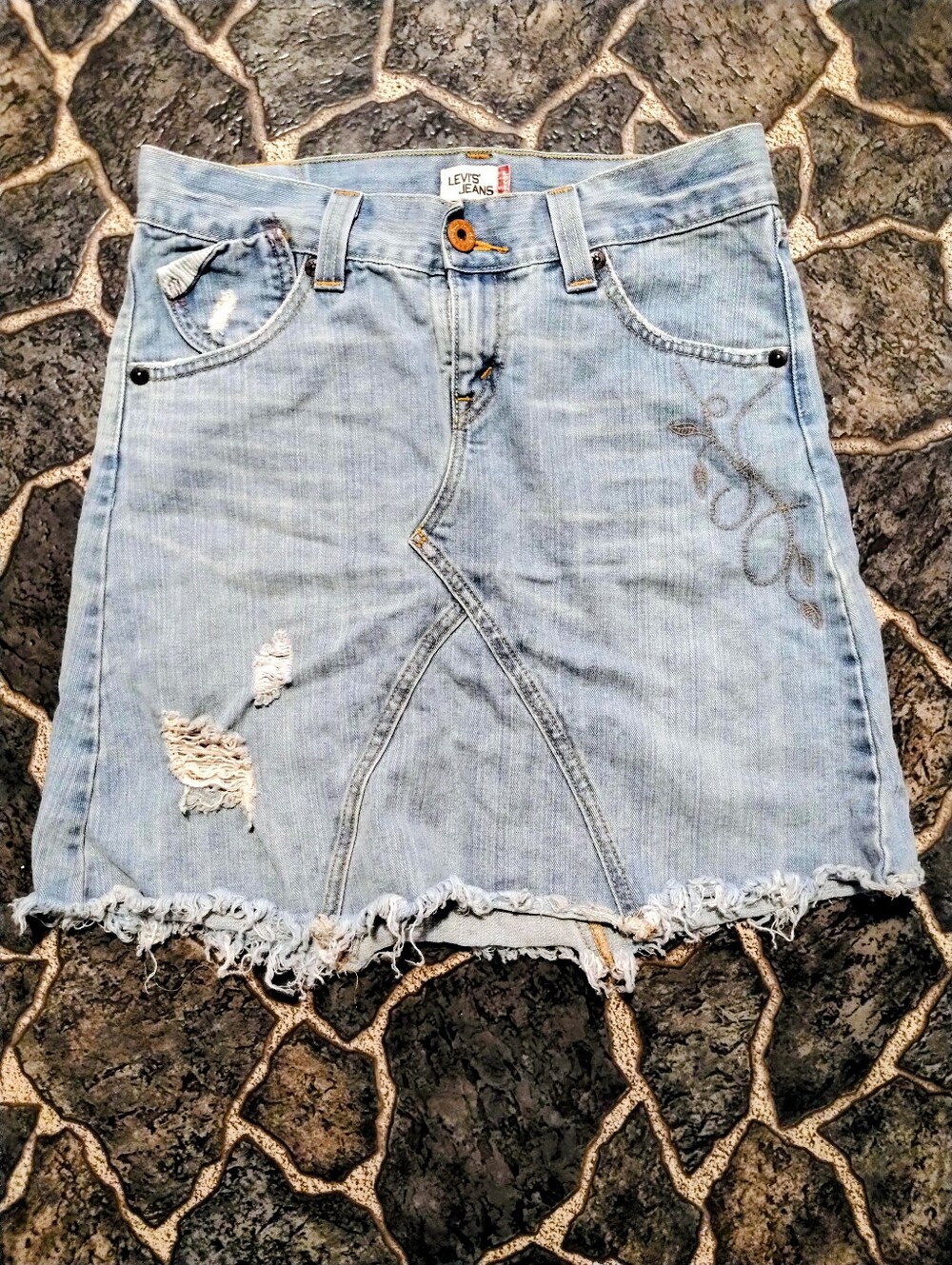 LEVIS Denim Jean Skirt VINTAGE Size 7